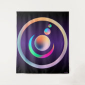 古代シンボルレインボーエイリアンミステリーサークル タペストリー (正面)