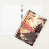 古代シー中国のン紙カットブラウンプランナー プランナー手帳 (ディスプレー)