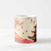 古代シー中国のン紙カットブラウンマグ コーヒーマグカップ (中央)