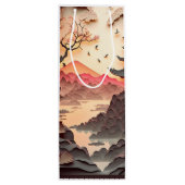 古代シー中国のン紙カットブラウン抱き枕 ワインギフトバッグ (裏面)