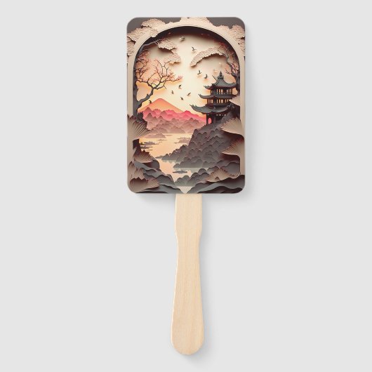 古代シ中国のーン紙カットファンセット ハンドファン (正面)