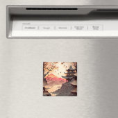 古代シ中国のーン紙カット茶色の正方形マグネット マグネット (インサイチュ (食洗機))