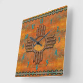 古代ジア スクエア壁時計 (傾斜)