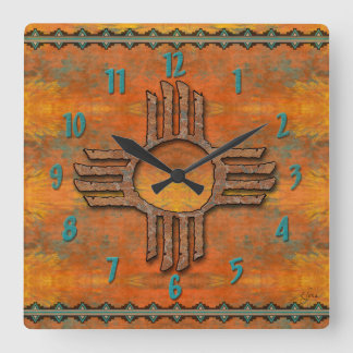 古代ジア スクエア壁時計