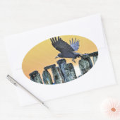 古代ストーンヘンジ&ルーク・コーヴィッドの恋人の贈り物 楕円形シール (封筒)