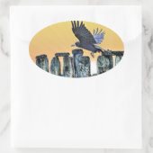 古代ストーンヘンジ&ルーク・コーヴィッドの恋人の贈り物 楕円形シール (バッグ)