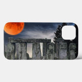 古代ストーンヘンジ&神秘的な赤い満月 Case-Mate iPhoneケース (裏面 (横))
