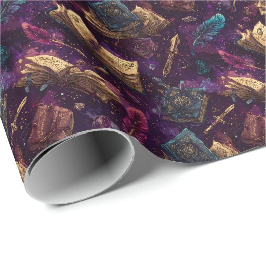 古代スペルブックと魅惑のクイルD&D学者 ラッピングペーパー (ロールコーナー)