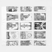 古代タロット毛布 フリースブランケット (正面(横))