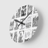 古代タロット ラウンド壁時計 (傾斜)
