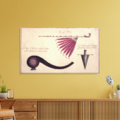 古代トマホーク、平和パイプと短剣, c.1590 キャンバスプリント (インサイチュ (リビング))