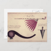 古代トマホーク、平和パイプと短剣, c.1590 ポストカード (正面/裏面)