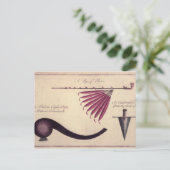 古代トマホーク、平和パイプと短剣, c.1590 ポストカード (スタンド正面)