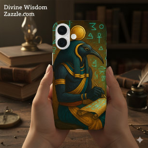 古代トース神聖なスクリプトティール（緑がかった色）金ゴールド iPhone 16 PLUSケース