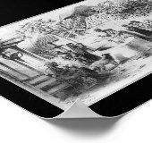 古代ドミニカ絵画共和国の1871年頃 ポスター (角)