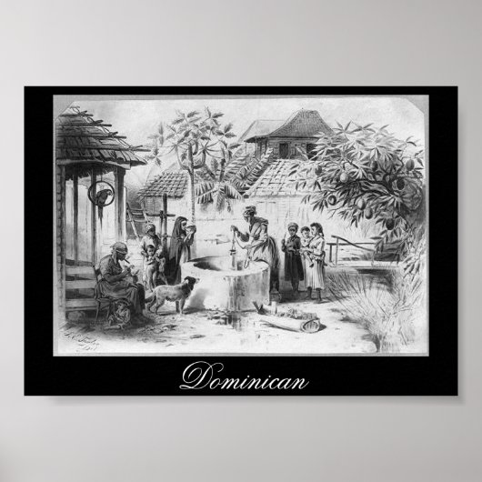 古代ドミニカ絵画共和国の1871年頃 ポスター (正面)
