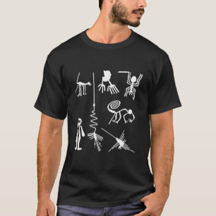 古代ナスカラインズエイリアンUfo Tシャツ