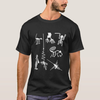 古代ナスカラインズエイリアンUfo Tシャツ