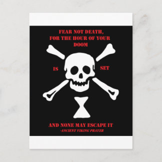 古代バイキングの祈りの言葉の…恐れのない死 ポストカード