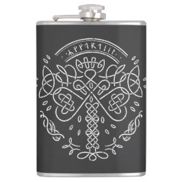 古代バイキングケルト結び糸細工 – 生命の木 フラスク