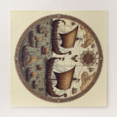 古代バイキング帆船3 ジグソーパズル (横)