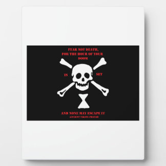 古代バイキング祈りの言葉...死を恐れない フォトプラーク