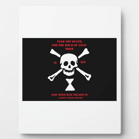 古代バイキング祈りの言葉...死を恐れない フォトプラーク