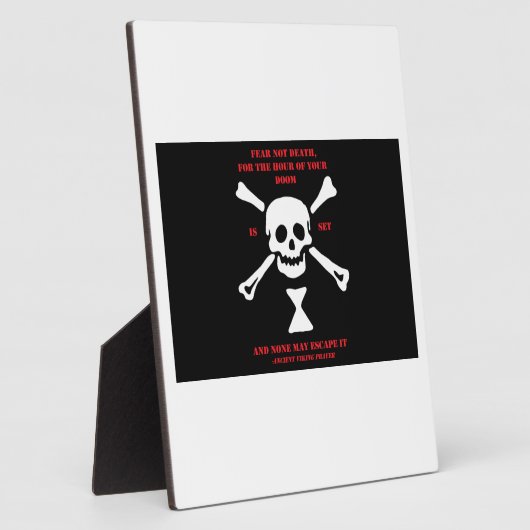 古代バイキング祈りの言葉...死を恐れない フォトプラーク (側面)