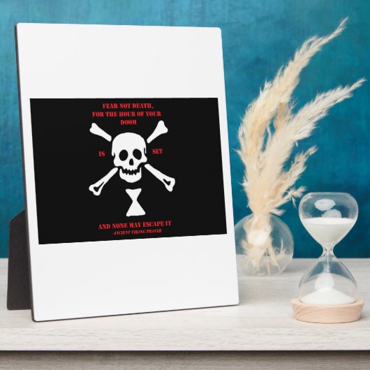 古代バイキング祈りの言葉...死を恐れない フォトプラーク (側面)