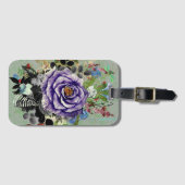 古代バラ ラゲッジタグ (正面横)