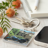 古代バルボンフランスのブルーバイク キーホルダー (正面右)