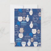 古代パーソナライズされたギリシャのノテカード サンキューカード (裏面)