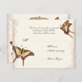 古代ビクトリアンバラガールベビーシャワーRSVP 出欠カード (正面/裏面)