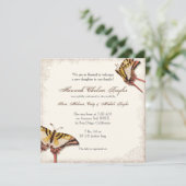 古代ビクトリアンバラベビーガール誕生発表 案内状 (スタンド正面)