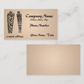 古代ピクトグラフリネンのテクスチャ 名刺 (正面/裏面)