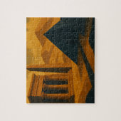 古代ピラミッド神秘的なパズル金ゴールドブルー ジグソーパズル (縦)