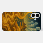 古代ピラミッド神秘的な天体金ゴールド Case-Mate iPhoneケース (裏面 (横))