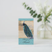 古代ピーコックヴィンテージウェディング披露宴の好意 エンクロージャーカード (スタンド正面)