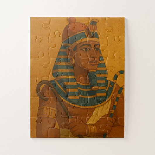 古代ファラオの肖像画ミスティックパズル ゴールド ジグソーパズル (縦)