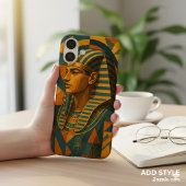 古代ファラオ威厳のあるミスティクティール（緑がかった色）金ゴールド Case-Mate iPhoneケース