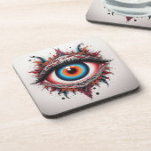 古代ファンタジーブルーアイリス眼球 コースター (左側)