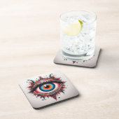 古代ファンタジーブルーアイリス眼球 コースター (右側)