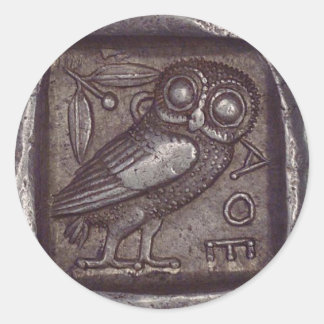 古代フクロウ貨幣 ラウンドシール