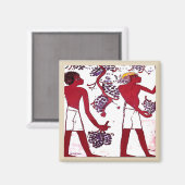 古代ブドウ栽培者、ワイン、編集文字 マグネット (正面/裏面)