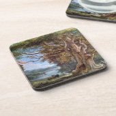 古代ブナの木1794年(キャンバスの油) コースター (左側)