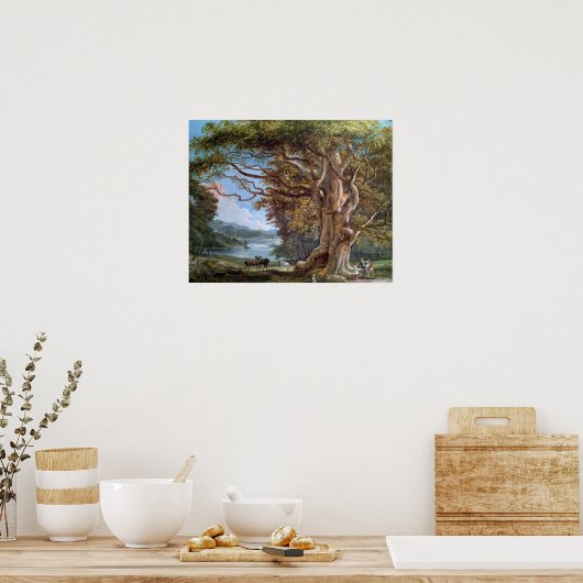 古代ブナの木1794 (キャンバス上の油) ポスター (キッチン)
