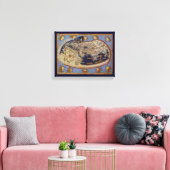 古代プトレマイオス世界地図、アルンスハイムのヨハネス キャンバスプリント (インサイチュ (リビング))