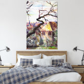 古代プロベフランスのンランス建築アートワーク キャンバスプリント (インサイチュ (寝室))