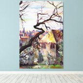 古代プロベフランスのンランス建築アートワーク キャンバスプリント (インサイチュ (ウッドフロア))