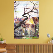 古代プロベフランスのンランス建築アートワーク キャンバスプリント (インサイチュ (リビング))